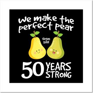 Perfect Pear For Matching Couple 50th Anniversary Gift Idea Posters and Art